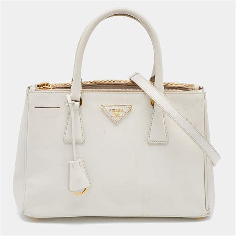 prada galleria double zip|Medium Saffiano Leather Double Prada Bag.